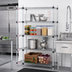 Thumbnail image #2 for Eagle Group Quad-Adjust 4-Tier Chrome Wire Shelving Starter Unit, 48