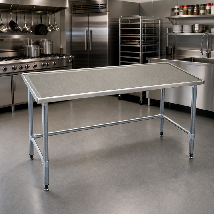 Product image #2 for Eagle Spec-Master Marine Series Stainless Steel Work Table, 72 x 48 Inches, Open Galvanized Base