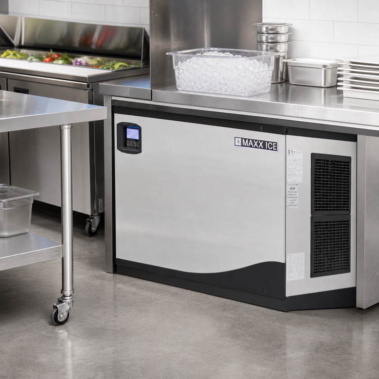 Product image #2 for Maxx Ice MIM1000NH 30-Inch Modular Half Dice Cube Ice Maker, Air-Cooled, Self-Contained, 1005 lb/Day