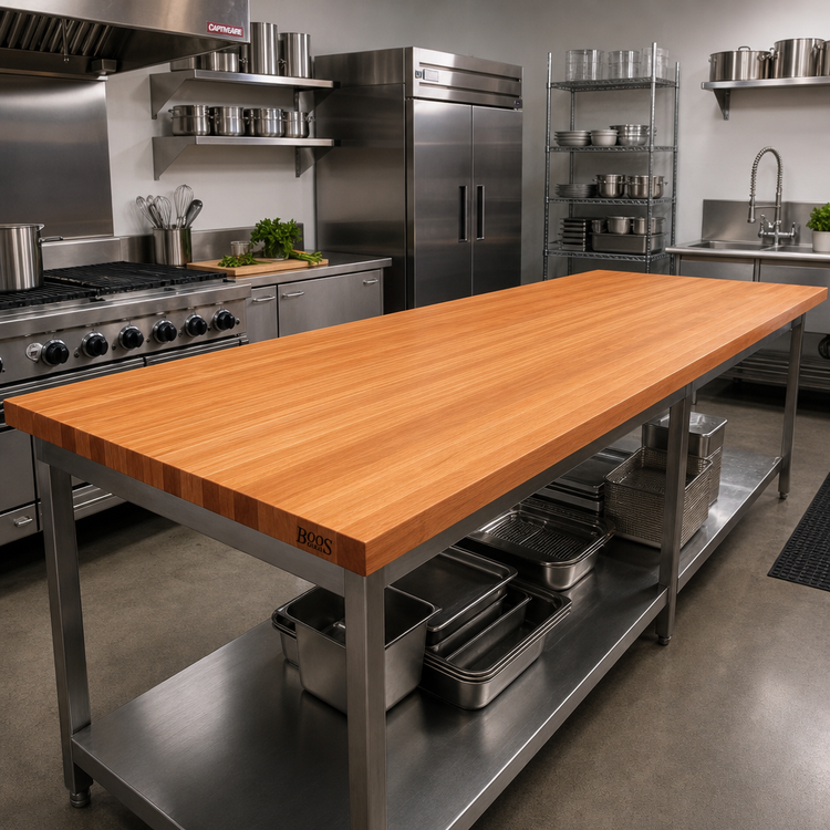 Product image #2 for Boos Block 120-Inch x 30-Inch American Cherry Edge-Grain Kitchen Countertop with Varnique Finish