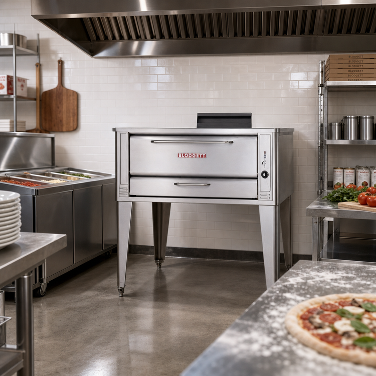 Product image #2 for Blodgett Single-Deck Gas Pizza Oven with 48 x 37 Inch Rokite Deck