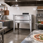 Thumbnail image #2 for Blodgett 1048 SINGLE Single-Deck Gas Pizza Oven, 48 x 37 Inch QHT Rokite Deck, Stainless Steel, 85,000 BTU