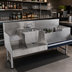 Thumbnail image #2 for Advance Tabco Prestige Uni-Serv 48-Inch Stainless Steel Underbar Speed Bar with Left Ice Bin, Sink, and Blender Recess