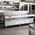Thumbnail image #2 for La Rosa Refrigeration 90-Inch Refrigerated Equipment Stand with 3 Drawers and Cutting Board