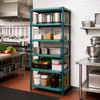 Thumbnail image #2 for Eagle Group QuadPlus QPSU1860E-G5-74 5-Tier Stationary Wire Shelving Starter Unit, 60 x 18 x 74 in, Blue-Green Hybrid Epoxy