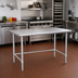 Thumbnail image #2 for Eagle Group Budget Series 60-Inch x 30-Inch Flat Top Stainless Steel Work Table with Tubular Base