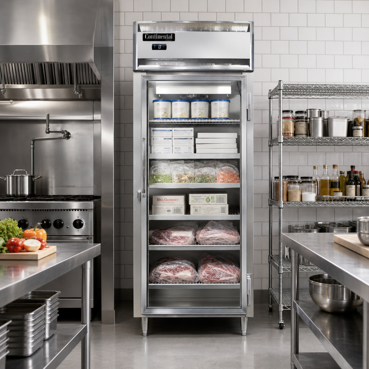 Product image #2 for Continental Refrigerator Designer Line D1FENGD 1-Section Extra-Wide Display Reach-In Freezer with Glass Door