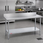 Thumbnail image #2 for Duke Manufacturing 314-3060-5R 60-Inch x 30-Inch Stainless Steel Work Table with 5-Inch Riser and Galvanized Undershelf