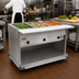 Thumbnail image #2 for Spec-Master PHT3OB-240-3 Portable Electric 3-Well Hot Food Table with Polyethylene Cutting Board