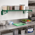 Thumbnail image #2 for Quantum Wall-Mounted Cantilever Single Wire Shelf, 72-Inch W x 18-Inch D, Green Epoxy Antimicrobial Finish