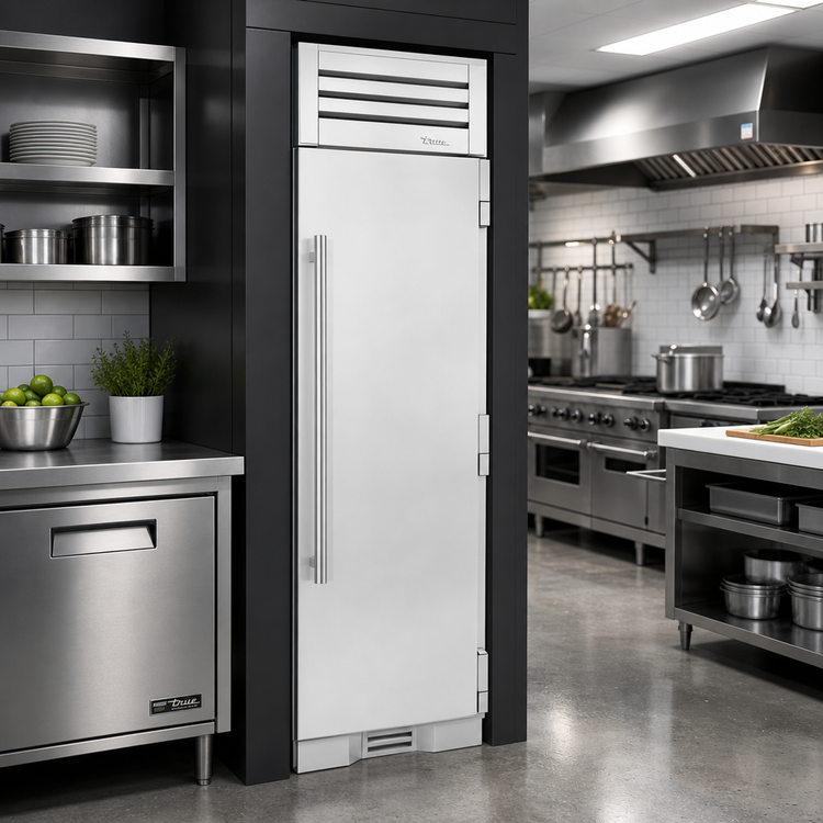 Product image #2 for True Residential 24-Inch One-Section Upright Reach-In Refrigerator with Solid Stainless Steel Door