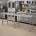 Thumbnail image #2 for Eagle Group Budget Series 108-Inch x 24-Inch Flat Top 430 Stainless Steel Work Table with Tubular Base