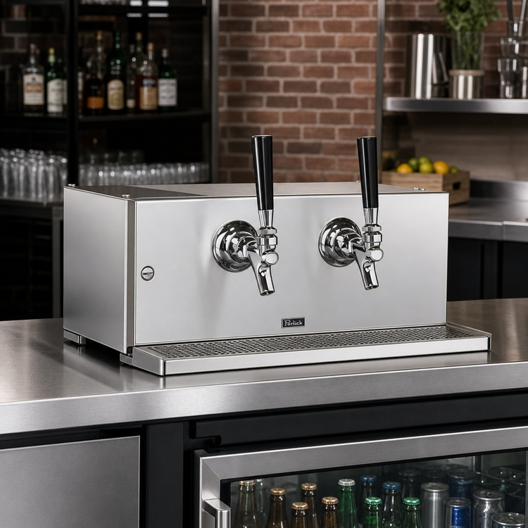 Product image #2 for Perlick 4060A2B Space Saver Underbar 2-Faucet Glycol-Cooled Draft Beer Dispenser Head