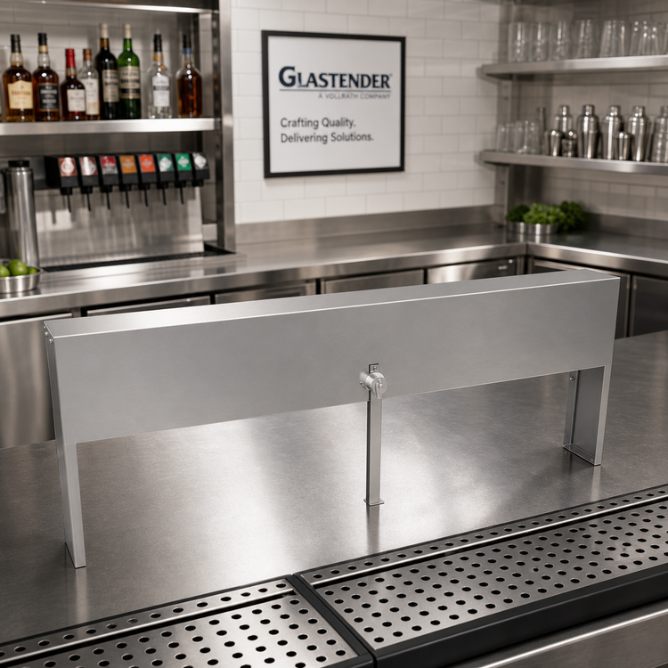 Product image #2 for Glastender 34-Inch Single Stainless Steel Speed Rail Locking Cover