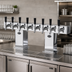 Thumbnail image #2 for Perlick 4006-10BPC2 Extra High Countertop Bridge Tee Draft Beer Tower, 10 Faucets, Polished Chrome, Glycol-Cooled