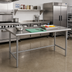 Thumbnail image #2 for Advance Tabco 84-Inch x 24-Inch Stainless Steel Work Table with Open Base and Cross-Braced Legs