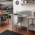 Thumbnail image #2 for Steel Works Stainless 1-Compartment Sink with Right-Hand Drainboard, 24 x 24 x 14-Inch Bowl