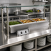 Thumbnail image #2 for Randell Custom & Serving 9560-3N-DM Narrow 3-Pan Electric Drop-In Hot Food Well with Drains and Manifold