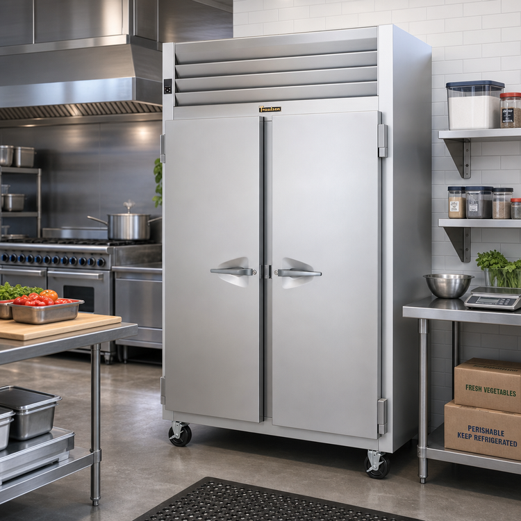 Product image #2 for Traulsen Spec-Line 48-Inch 2-Section Standard-Depth Reach-In Freezer with Full-Height Solid Doors