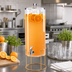Thumbnail image #2 for Cal-Mil 5 Gallon BPA-Free Round Acrylic Beverage Dispenser with Ice Chamber and Brass Wire Base