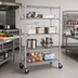 Thumbnail image #2 for Metro Super Erecta 4-Shelf Wire Stem Caster Cart with Polyurethane Casters, 48 x 21 x 69 Inches, Chrome