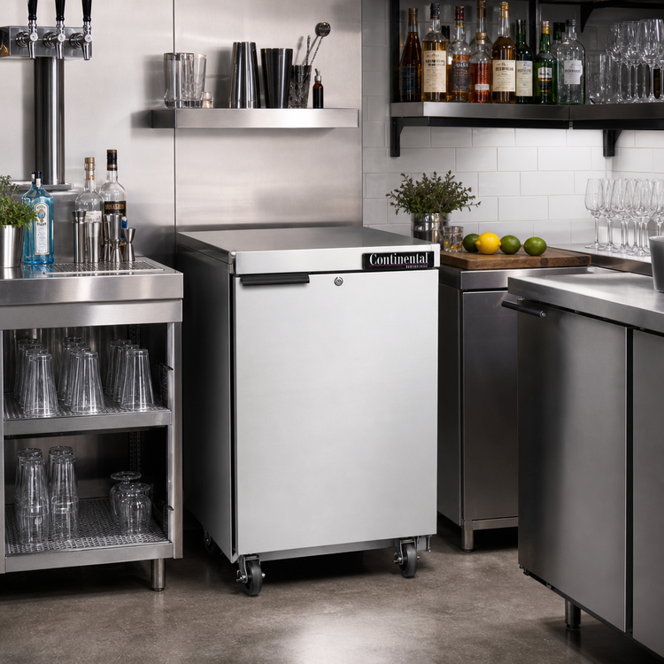 Product image #2 for Continental Refrigerator 24-Inch Single-Door Refrigerated Back Bar Cooler with Stainless Steel Top
