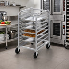 Thumbnail image #2 for Channel Manufacturing 430A Under-Counter Aluminum End-Load Bun Pan Rack, 8 Full-Size Pan Capacity, 3-Inch Spacing, 5-Inch Casters