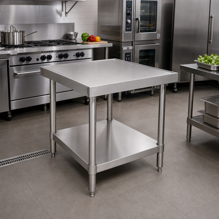 Product image #2 for Advance Tabco 36" x 36" Stainless Steel Equipment Stand with Adjustable Undershelf