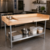Thumbnail image #2 for John Boos 84-Inch x 24-Inch Baker's Top Work Table with 1-3/4-Inch Northern Hard Rock Maple Top and Stainless Steel Undershelf