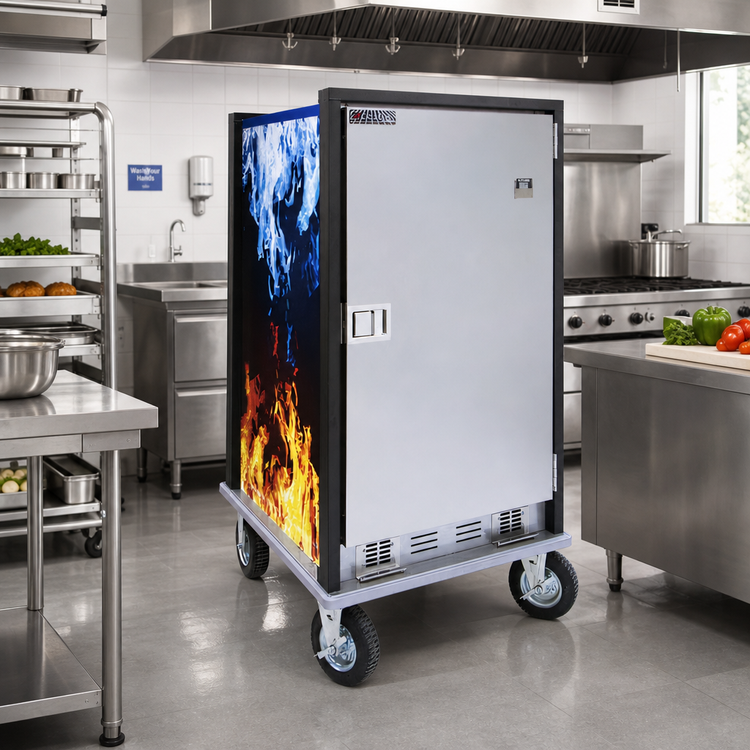 Product image #2 for Fire-N-IceCube Mobile Hot & Cold Insulated Pan Rack Cabinet, 3/4 Height