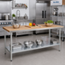 Thumbnail image #2 for Serv-Ware 72-Inch x 30-Inch Wood Top Work Table