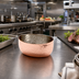 Thumbnail image #2 for American Metalcraft 4 oz. Oval Hammered Copper Sauce Cup with Stainless Steel Interior