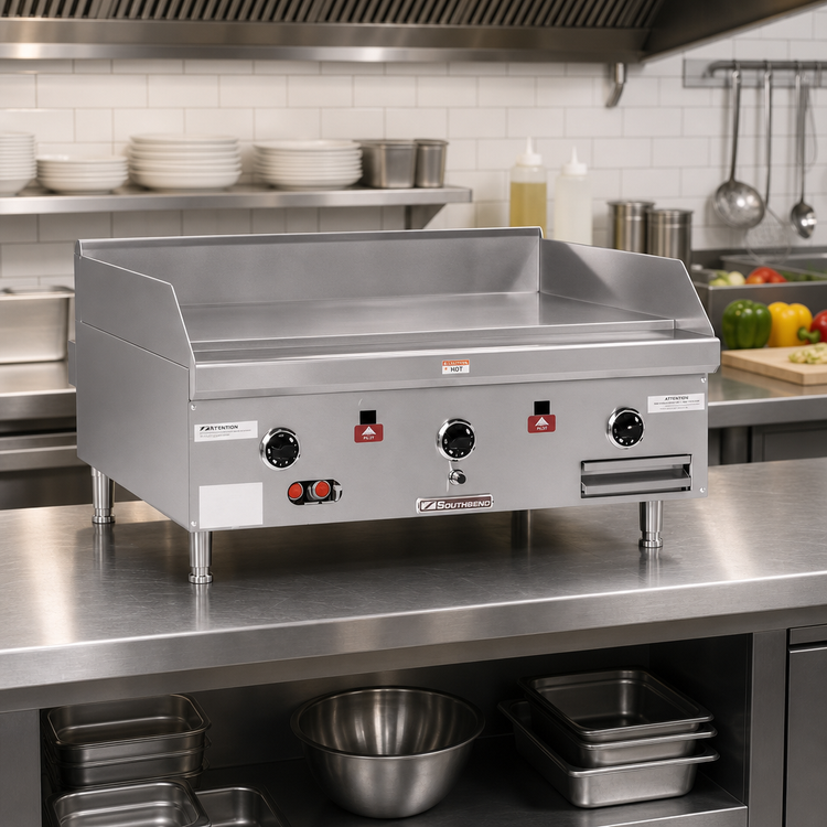 Product image #2 for Southbend HDG-24 Countertop Gas Griddle with 24 x 24 Inch Cooking Surface and 1-Inch Polished Steel Plate