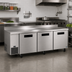 Thumbnail image #2 for Hoshizaki Steelheart WLR93B 93-Inch Three-Section Worktop Refrigerator, Side-Mounted Self-Contained