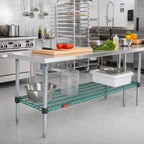 Thumbnail image #2 for Eagle Group EagleGard QA2460E Quad-Adjust Wire Shelf, 60"W x 24"D, 600 lb. Capacity, Blue-Green Hybrid Epoxy Case of 2