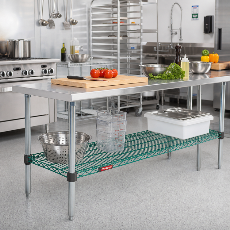 Product image #2 for EagleGard Quad-Adjust 60-Inch x 24-Inch Wire Shelf, 600 lb. Capacity