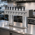 Thumbnail image #2 for Double Pedestal Countertop Air-Cooled Draft Beer Tower, 8 Faucets, Polished Stainless Steel
