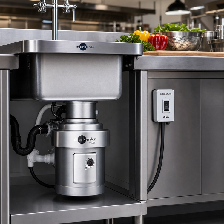 Product image #2 for InSinkErator SS-200-18A-MS Medium-Capacity Food Waste Disposer Package with 18-Inch Bowl and Manual Switch