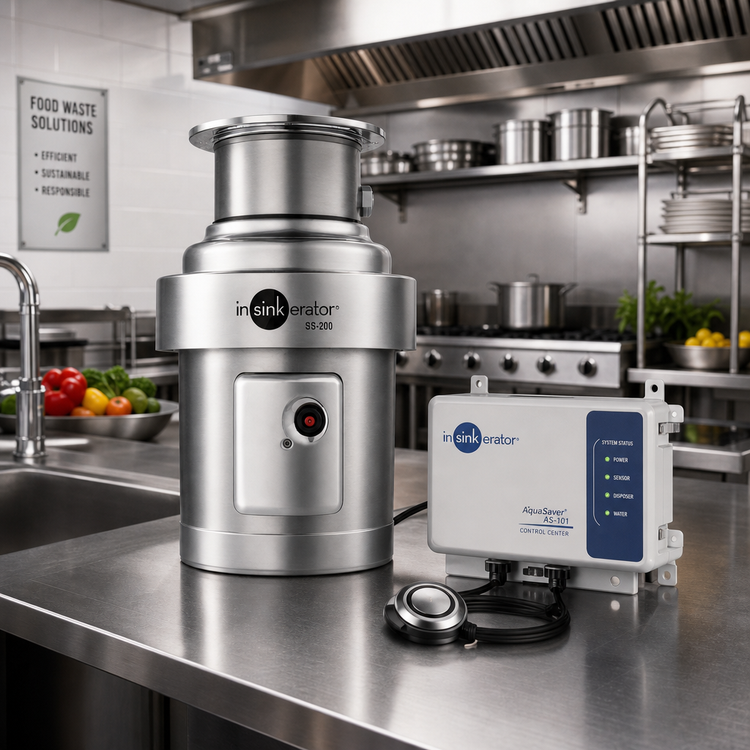 Product image #2 for InSinkErator SS-200 Medium Capacity Complete Food Waste Disposer Package with 15-Inch Bowl and AquaSaver AS-101 Control Center