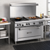 Thumbnail image #2 for Garland US Range U-Series 36-Inch Gas Restaurant Range with 2 Open Burners, 24-Inch Griddle, and Storage Base (U36-2G24S)