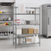 Thumbnail image #2 for Eagle Valu-Master Red-i-Pak 4-Tier Stationary Wire Shelving Unit, 36W x 24D x 74H, Pewter Gray Epoxy Finish
