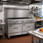 Thumbnail image #2 for Southbend (Middleby) Ultimate 4604AA-4G 60-Inch Commercial Gas Range with 48-Inch Griddle, 2 Open Burners & Dual Convection Ovens