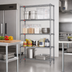Thumbnail image #2 for Eagle Group Valu-Master 4-Tier Stationary Wire Shelving Starter Unit, 42W x 21D x 63H, Pewter Gray Epoxy