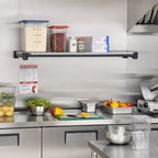 Thumbnail image #2 for Cambro Camshelving® Elevation EWSSKA2436V580 Wall-Mounted Vented Add-On Shelf Kit, 24 x 36 Inches, Brushed Graphite