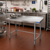 Thumbnail image #2 for BK Resources Open Base Stainless Steel Work Table with 1-1/2-Inch Rear Riser, 72 x 24 Inches