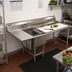 Thumbnail image #2 for Spec-Master FNP Series 1-Compartment Stainless Steel Prep Sink with Right-Hand Drainboard and Trough Prep Area