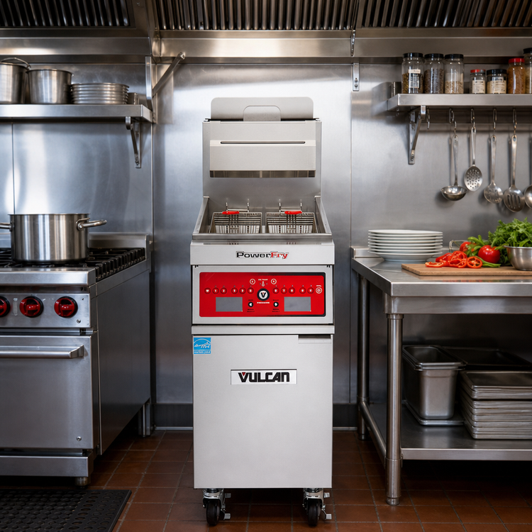 Product image #3 for Vulcan VFRY18F 18-Inch Heavy Duty Range Match Gas Fryer with Built-In Filtration