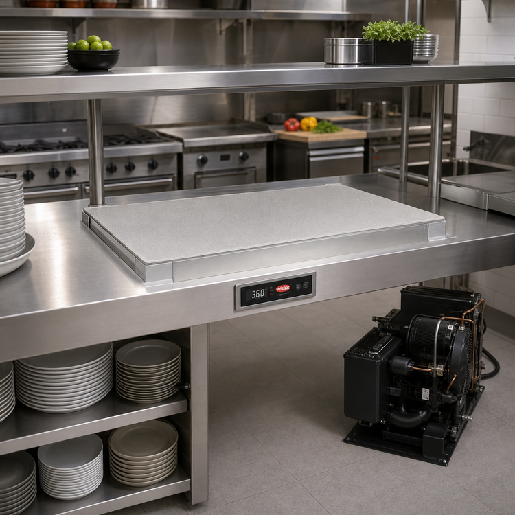 Product image #2 for Hatco 24-Inch Built-In Simulated Stone Hot/Cold Shelf with Flush Top and Remote Refrigeration