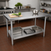 Thumbnail image #2 for John Boos Stallion Economy 72-Inch x 30-Inch Stainless Steel Work Table with Undershelf
