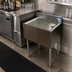 Thumbnail image #3 for BK Resources 18-Inch x 18-Inch Stainless Steel Freestanding Underbar Drain Board with Included Drain